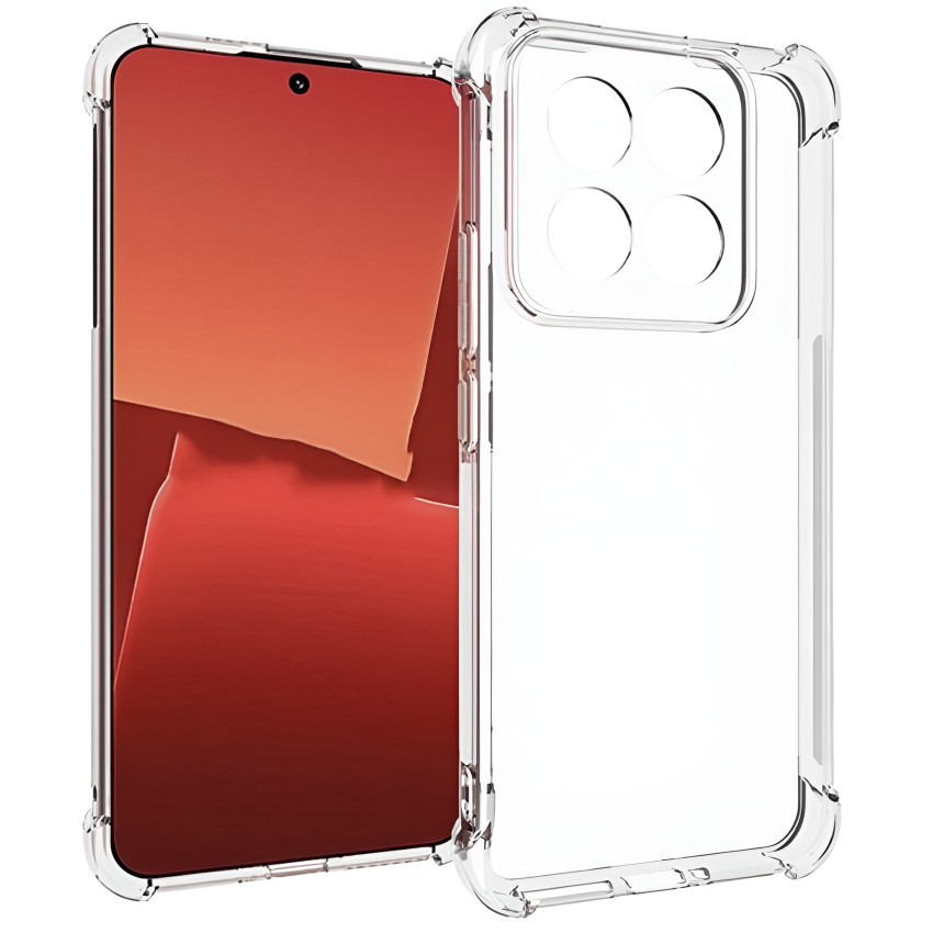 Θήκη Πλάτης Σιλικόνης Anti Shock για Xiaomi 14T / 14T Pro - Χρώμα: Διάφανο