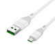 PZX v167 Fast Charging Cable 5A USB To Micro USB 1.2m Data Cable / Καλώδιο Φόρτισης και Μεταφοράς Δεδομένων - Χρώμα: Λευκό