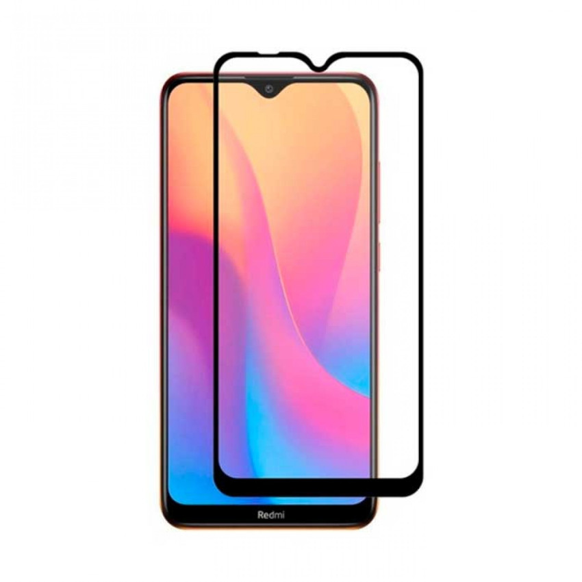 Full Cover Full Glue Tζαμάκι Προστασίας Οθόνης για Xiaomi Redmi 8/8A - Χρώμα: Μαύρο
