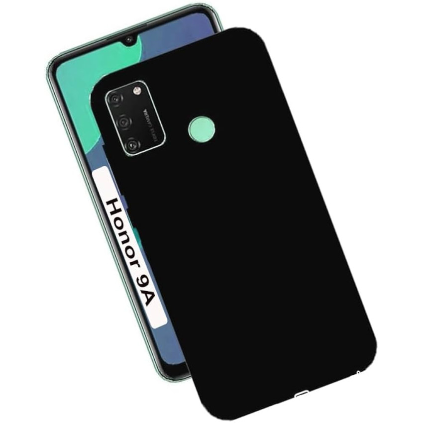 Θήκη Πλάτης Σιλικόνης Απλή για Honor 9A - Χρώμα: Μαύρο