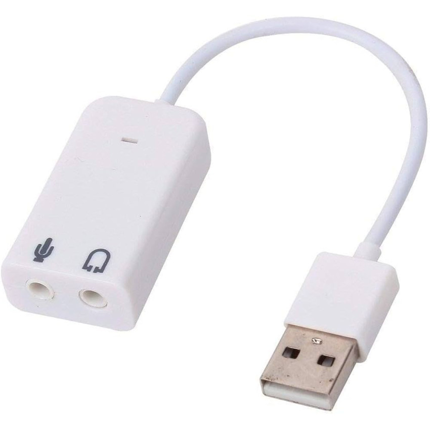 Εξωτερική USB Κάρτα Ήχου USB 7.1 - Χρώμα: Άσπρο
