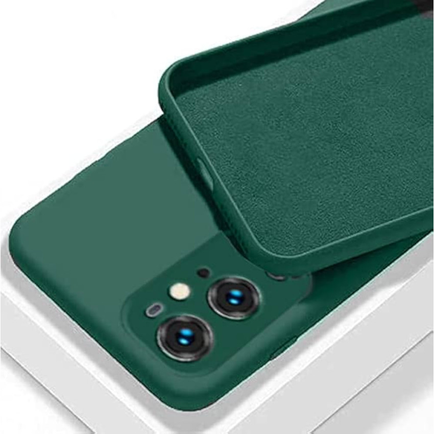 Θήκη Πλάτης Σιλικόνης Soft για Oneplus 9 Pro - Χρώμα: Σκούρο Πράσινο