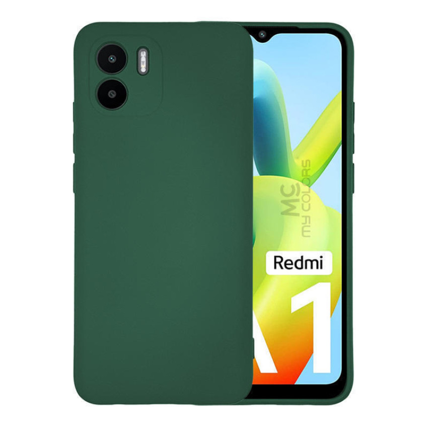 Θήκη Πλάτης Σιλικόνης Soft για Xiaomi Redmi A1 - Χρώμα: Σκούρο Πράσινο