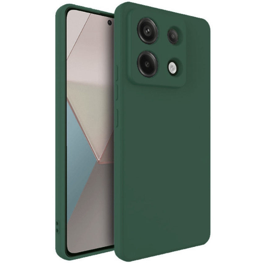 Θήκη Πλάτης Σιλικόνης Soft για Xiaomi Redmi Note 13 5G - Χρώμα: Σκούρο Πράσινο
