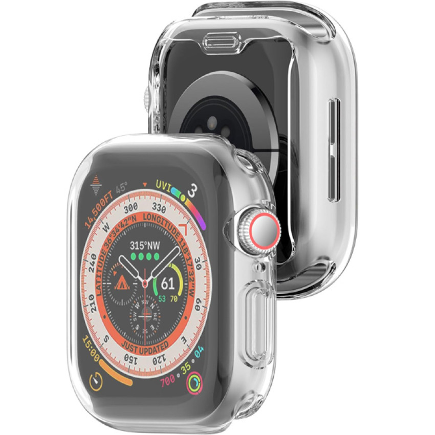 Θήκη Σιλικόνης Ultra Thin Silicone για Apple Watch 46mm Series 10 - Χρώμα: Διάφανο
