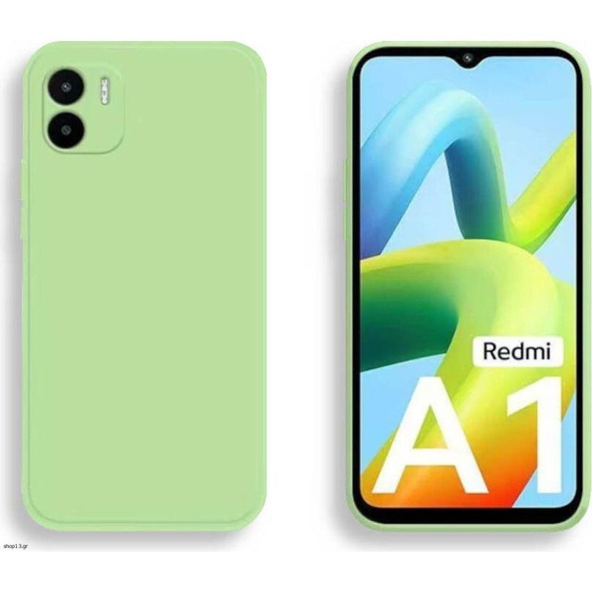 Θήκη Πλάτης Σιλικόνης Soft για Xiaomi Redmi A1 - Χρώμα: Απαλό Πράσινο