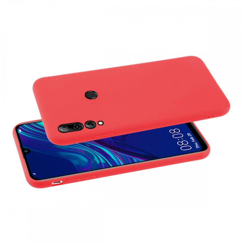 Θήκη Πλάτης Σιλικόνης Απλή για Huawei P Smart Plus/Honor 20 Lite - Χρώμα: Κόκκινο