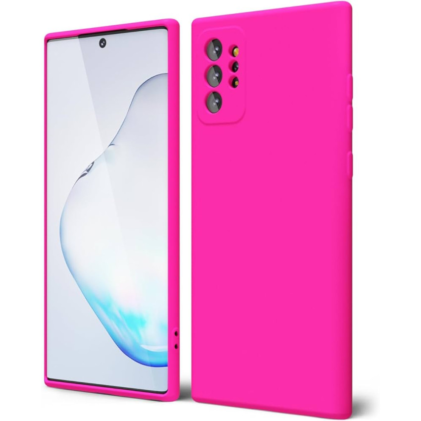 Θήκη Πλάτης Σιλικόνης Soft για Samsung Galaxy Note 10 Plus - Χρώμα: Φούξια