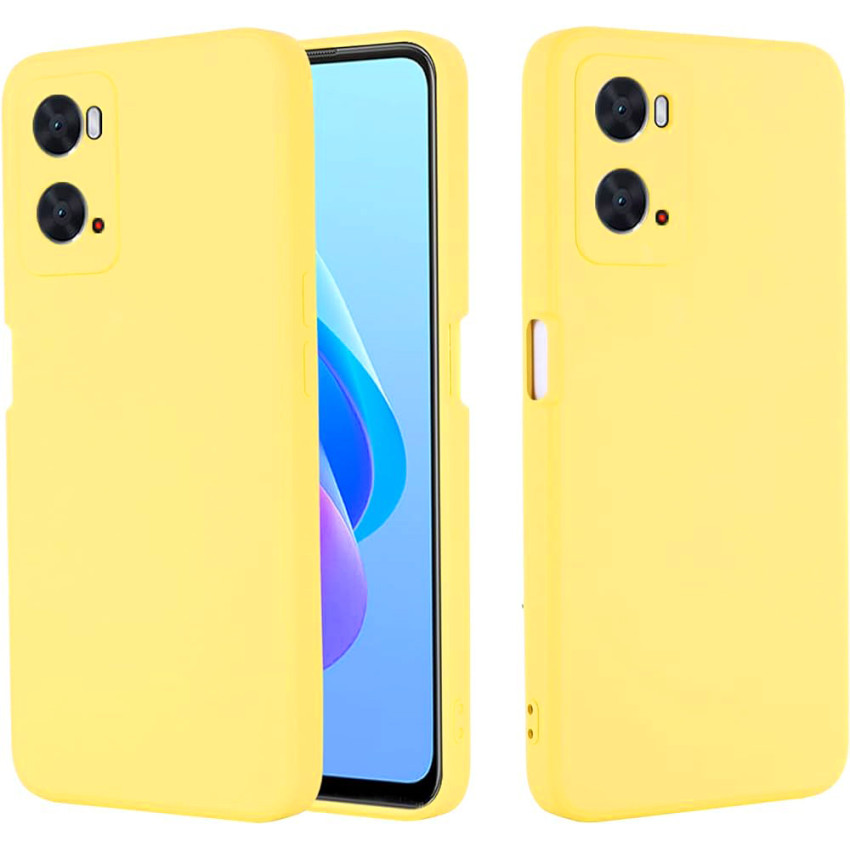Θήκη Πλάτης Σιλικόνης Soft για Oppo A76 - Χρώμα: Κίτρινο