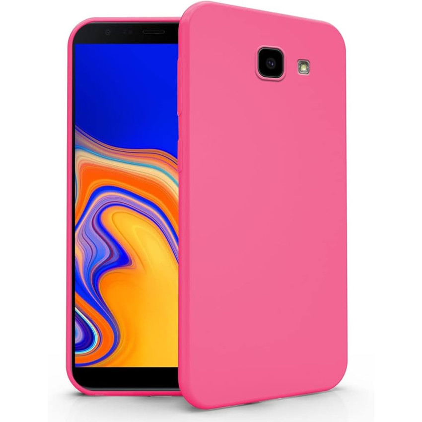 Θήκη Πλάτης Σιλικόνης Απλή για Samsung Galaxy J4 Plus - Χρώμα: Φούξια