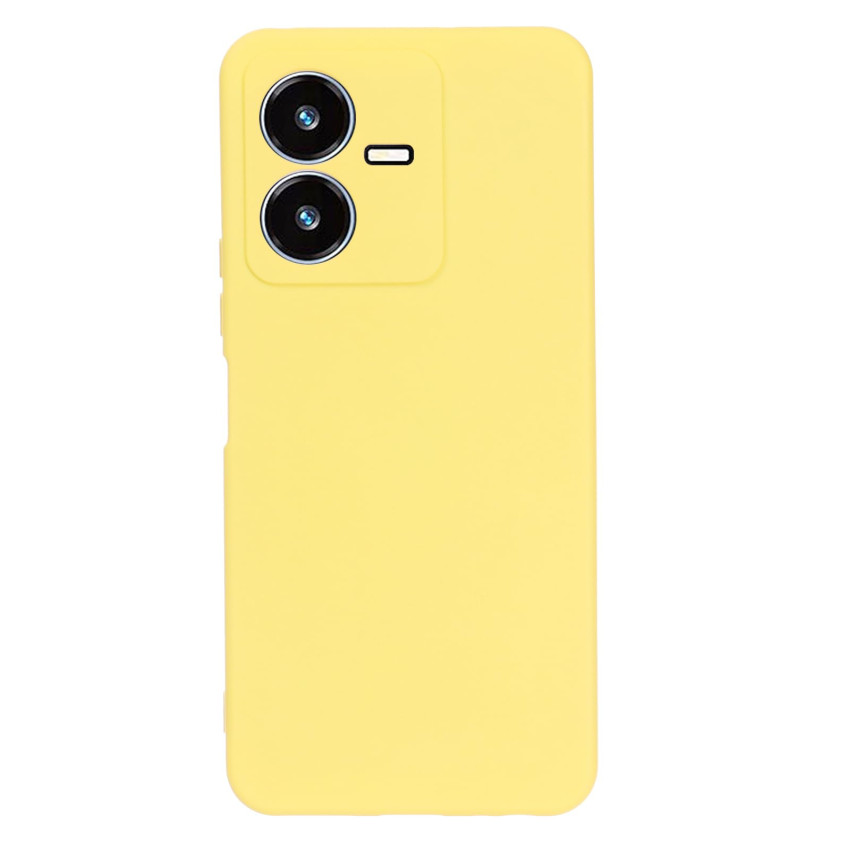 Θήκη Πλάτης Σιλικόνης Soft για Vivo Y22S - Χρώμα: Κίτρινο