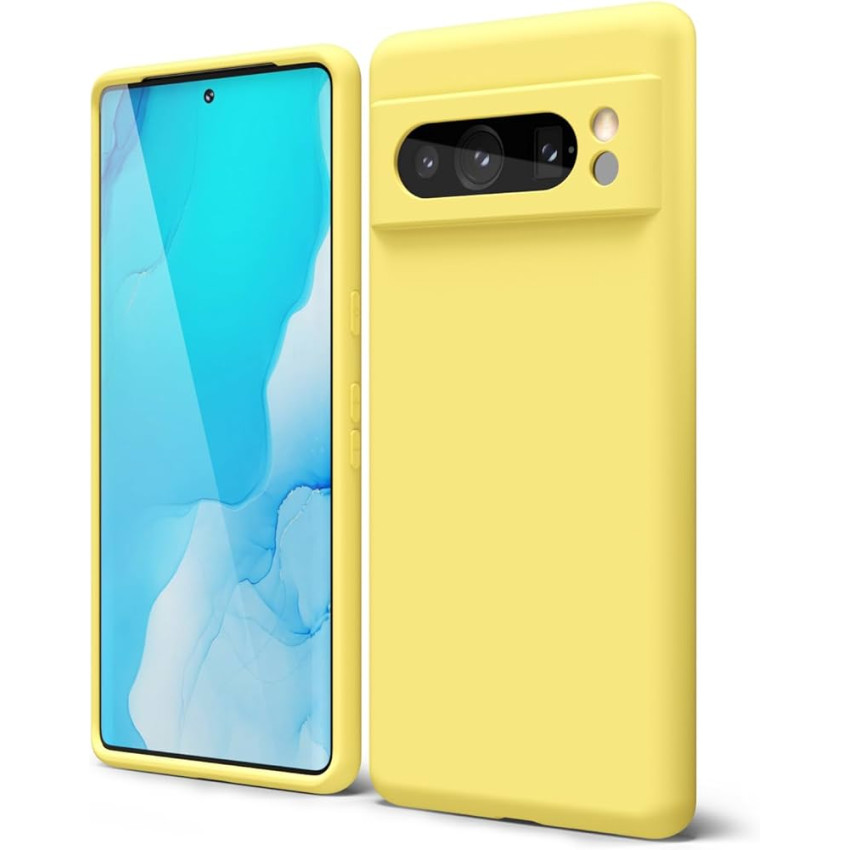 Θήκη Πλάτης Σιλικόνης Soft για Google Pixel 8 Pro - Χρώμα: Κίτρινο
