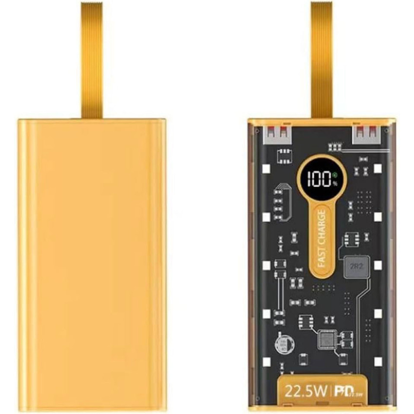 YESPLUS YS-919 PowerBank 22,5W Γρήγορης Φόρτισης με Θύρες USB-A & Type-C 10000mAh - Χρώμα: Κίτρινο