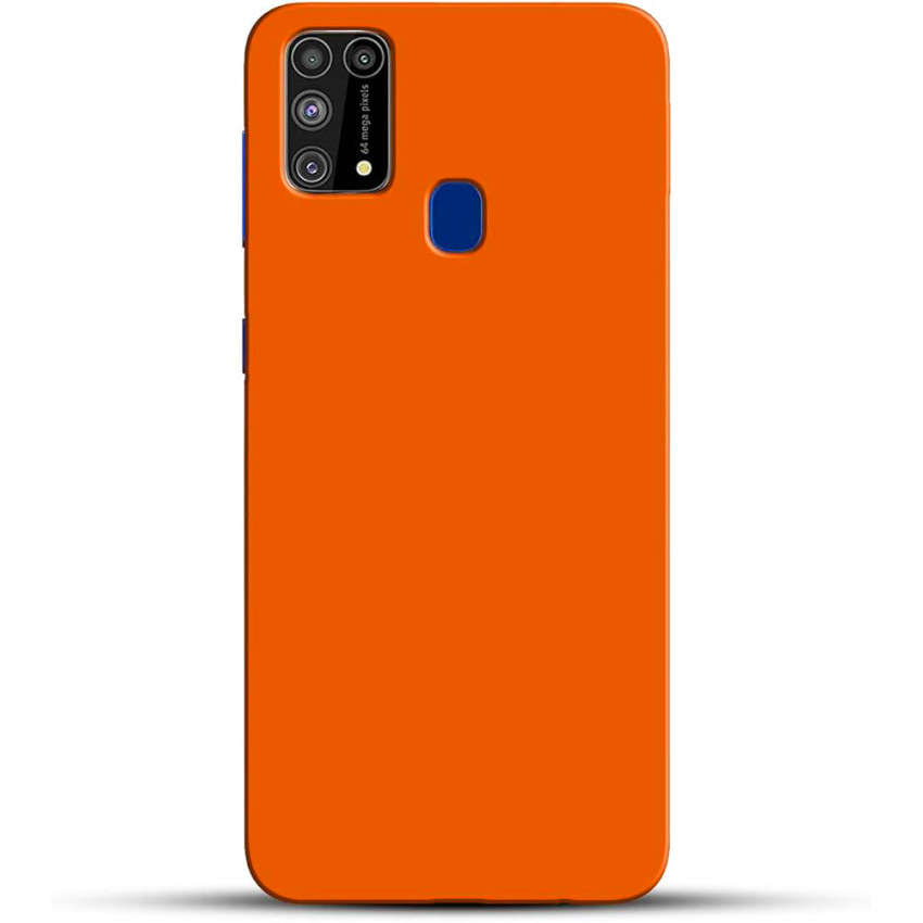 Θήκη Πλάτης Σιλικόνης Απλή για Samsung Galaxy M31 - Χρώμα: Πορτοκαλί