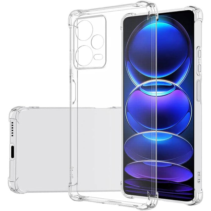Θήκη Πλάτης Σιλικόνης Antishock για Xiaomi Redmi Note 12 5G - Χρώμα: Διάφανο