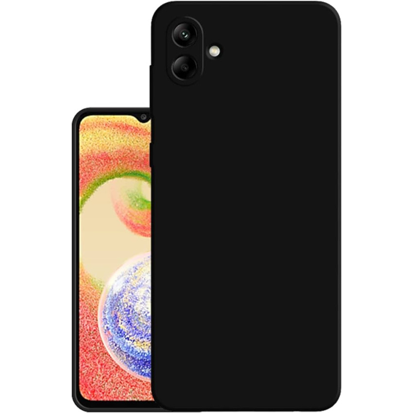 Θήκη Πλάτης Σιλικόνης Soft για Samsung Galaxy A04E - Χρώμα: Μαύρο