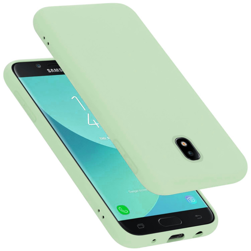 Θήκη Πλάτης Σιλικόνης Απλή για Samsung Galaxy J7 2017 - Χρώμα: Λαχανί