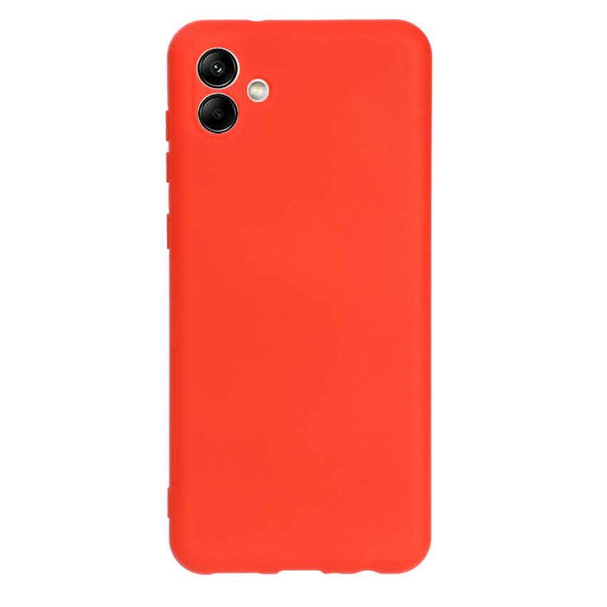 Θήκη Πλάτης Σιλικόνης Soft για Samsung Galaxy A04 - Χρώμα: Κόκκινο
