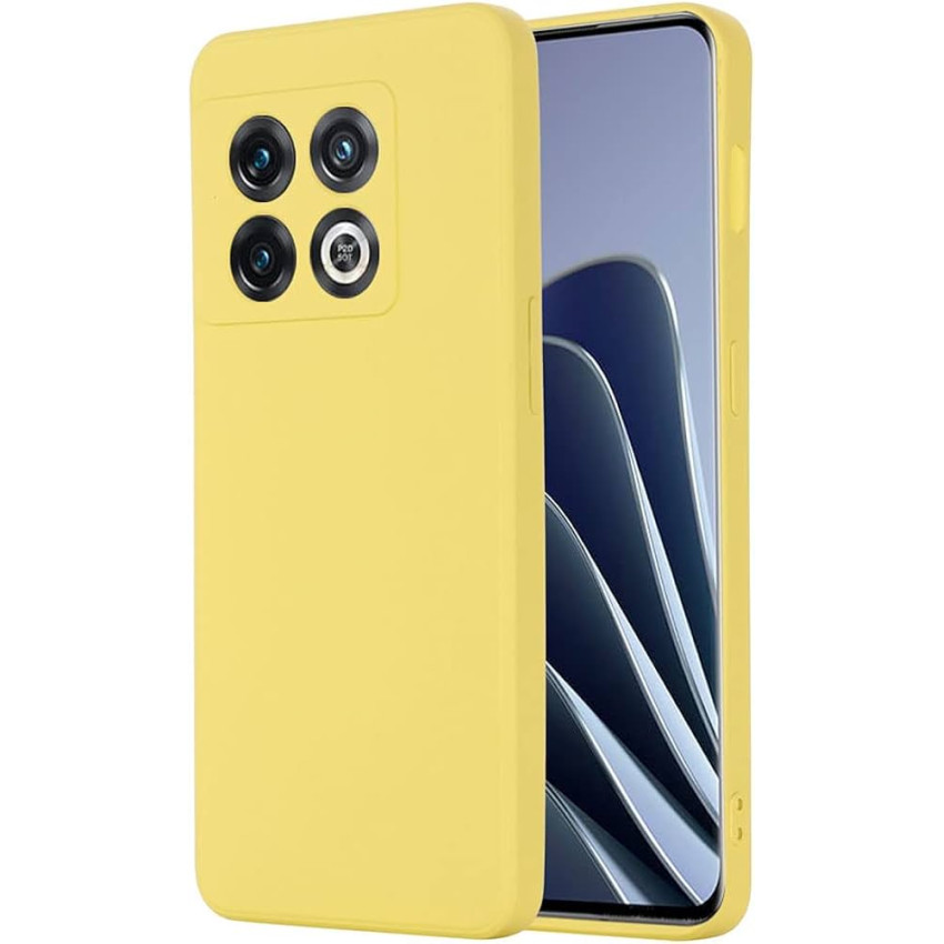 Θήκη Πλάτης Σιλικόνης Soft για Oneplus 10 Pro - Χρώμα: Κίτρινο