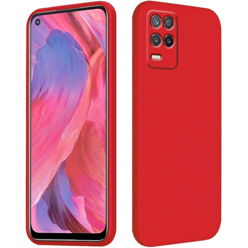 Θήκη Πλάτης Σιλικόνης Soft για Realme 8 5G - Χρώμα: Κόκκινο