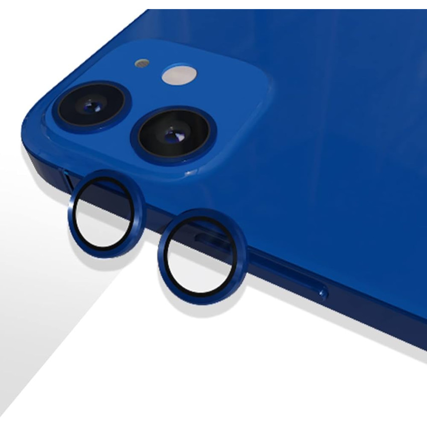 Wsfive Full Cover Full Glue Tζαμάκι Προστασίας Πίσω Κάμερας για για Apple iPhone 11/12/12 Mini - Χρώμα: Μπλέ