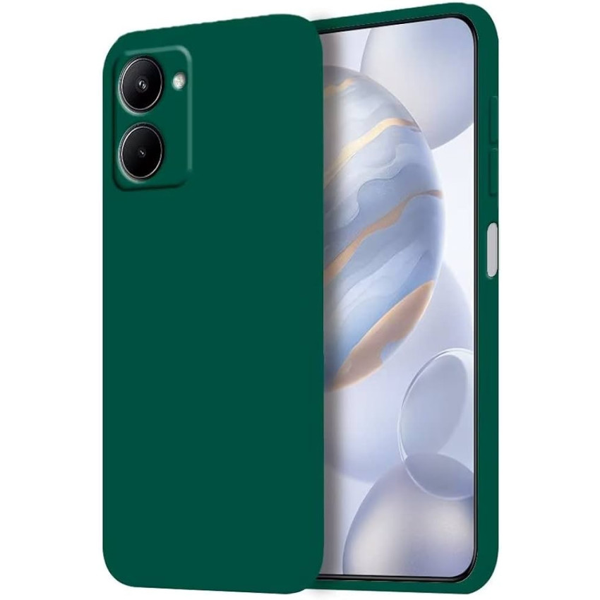 Θήκη Πλάτης Σιλικόνης Soft για Realme C33 - Χρώμα: Σκούρο Πράσινο