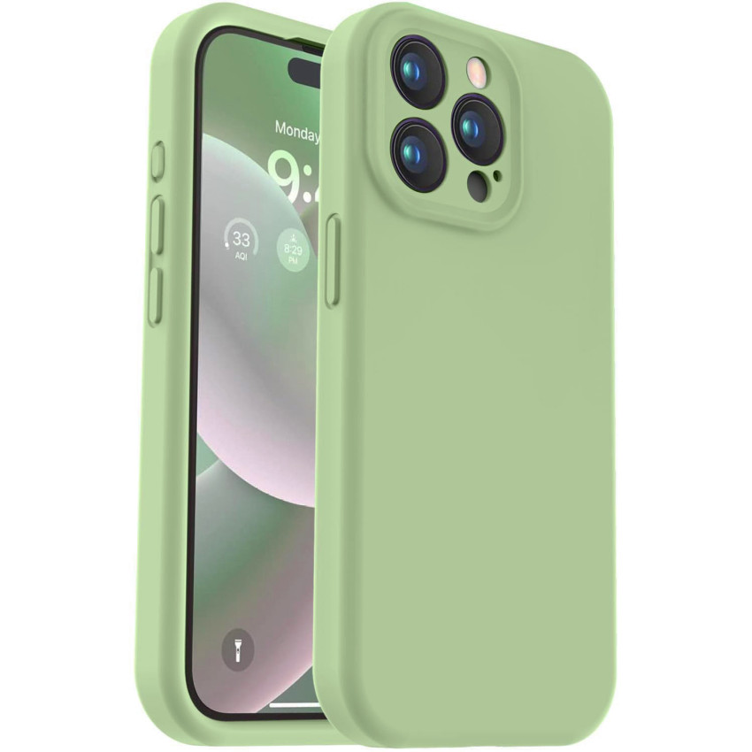 Θήκη Πλάτης Σιλικόνης Soft για Apple iPhone 15 - Χρώμα: Απαλό Πράσινο