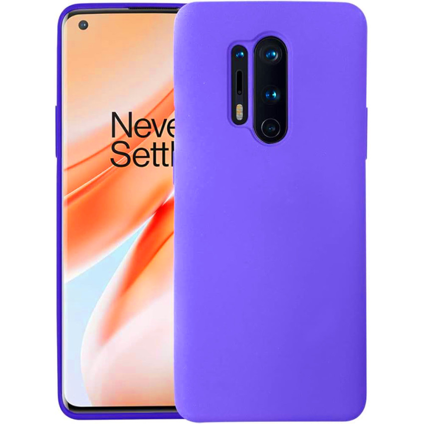 Θήκη Πλάτης Σιλικόνης Soft για Oneplus 8 Pro - Χρώμα: Λιλά