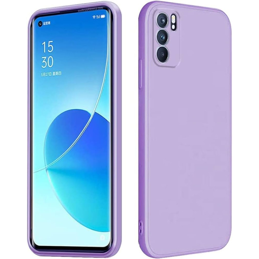 Θήκη Πλάτης Σιλικόνης Soft για Oppo Reno6 5G - Χρώμα: Λιλά