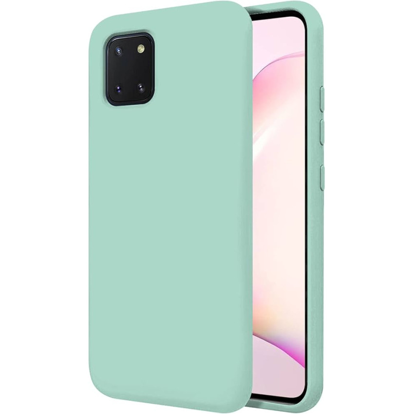 Θήκη Πλάτης Σιλικόνης Απλή για Samsung Galaxy Note 10 Plus - Χρώμα: Τιρκουάζ