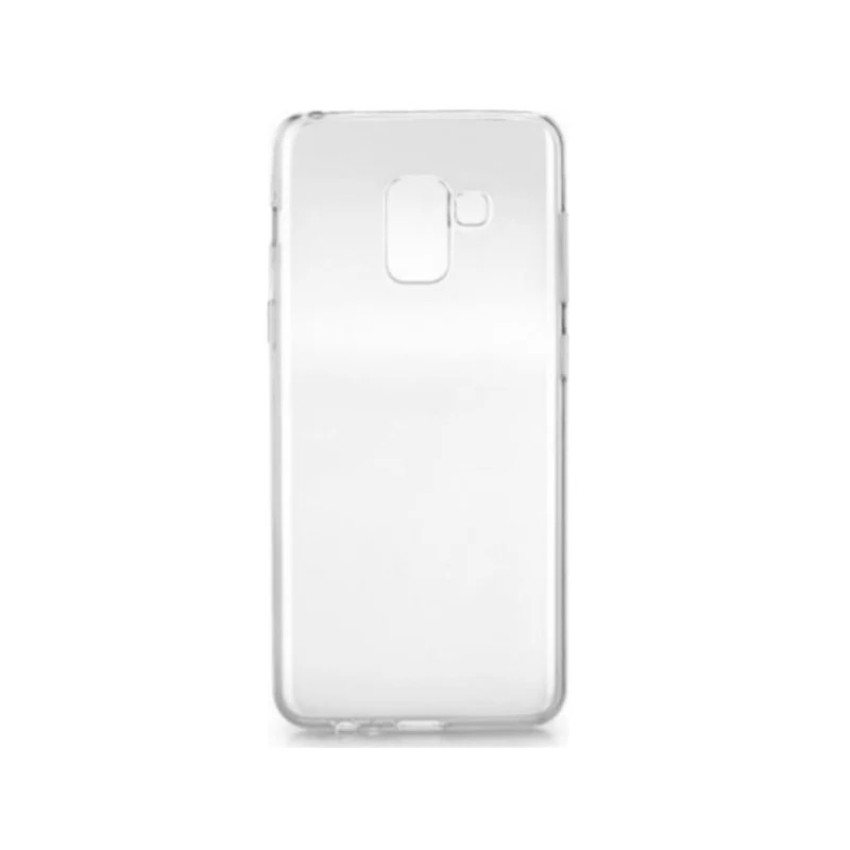 Θήκη Πλάτης Σιλικόνης Απλή για Samsung Galaxy A8 Plus 2018 - Χρώμα: Διάφανο