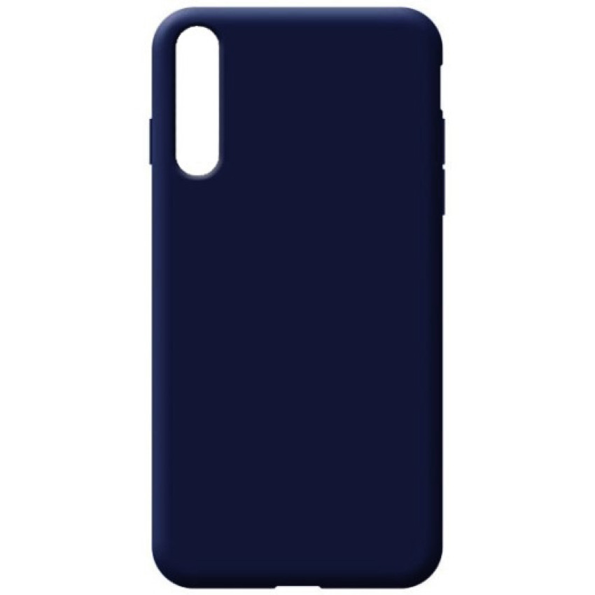 Θήκη Πλάτης Σιλικόνης Soft για Samsung Galaxy A70 - Χρώμα: Σκούρο Μπλέ