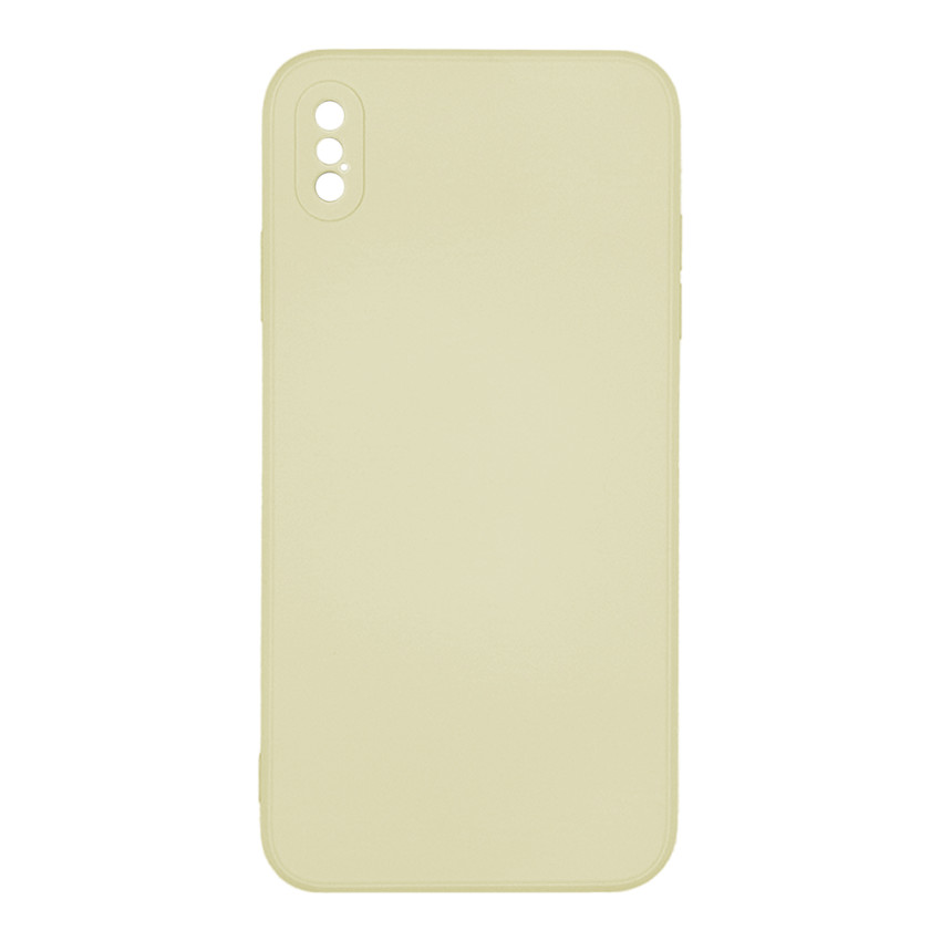 Θήκη Πλάτης Σιλικόνης Απλή για Apple iPhone Xs Max - Χρώμα: Μπέζ