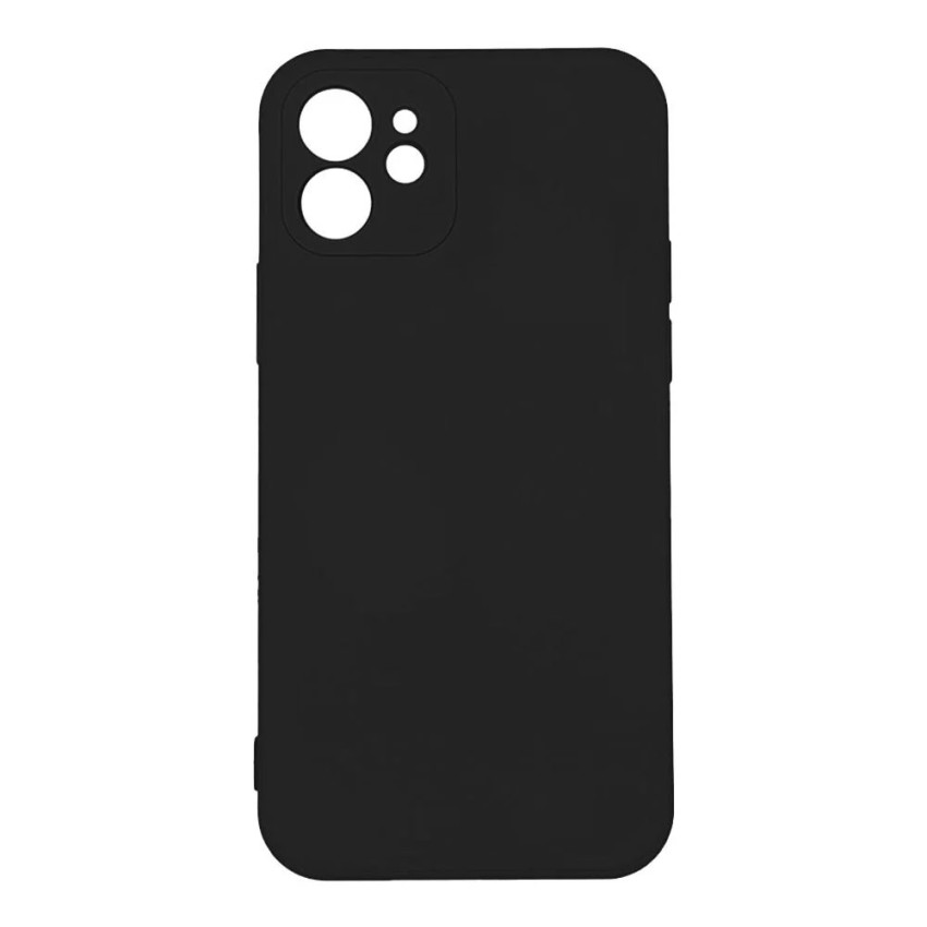 Θήκη Πλάτης Σιλικόνης Soft για Apple iPhone 12 Mini - Χρώμα: Μαύρο