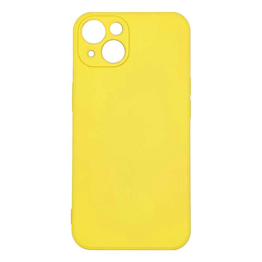 Θήκη Πλάτης Σιλικόνης Soft για iPhone 15 Plus - Χρώμα: Κίτρινο