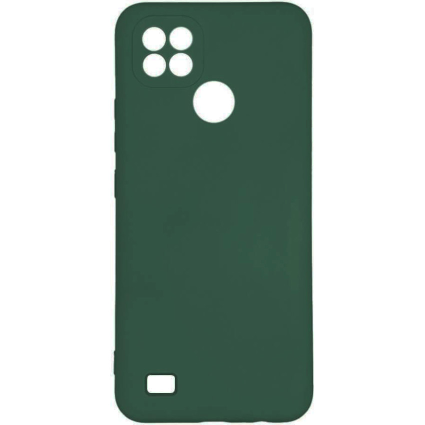 Θήκη Πλάτης Σιλικόνης Απλή για Realme C21Y/C25Y - Χρώμα: Σκούρο Πράσινο