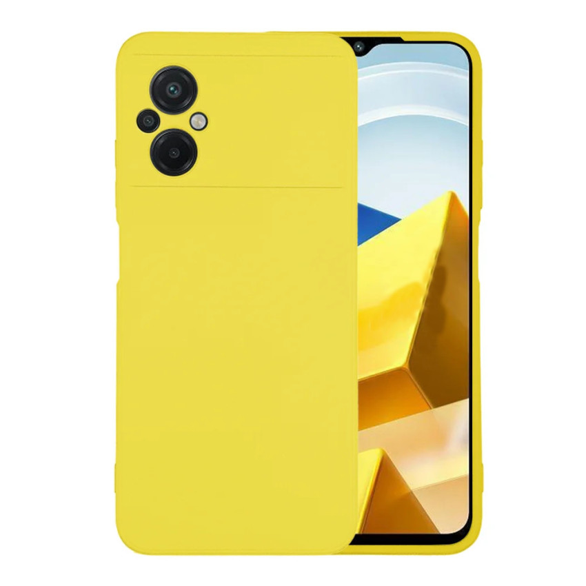 Θήκη Πλάτης Σιλικόνης Soft για Xiaomi Poco M5 - Χρώμα: Κίτρινο