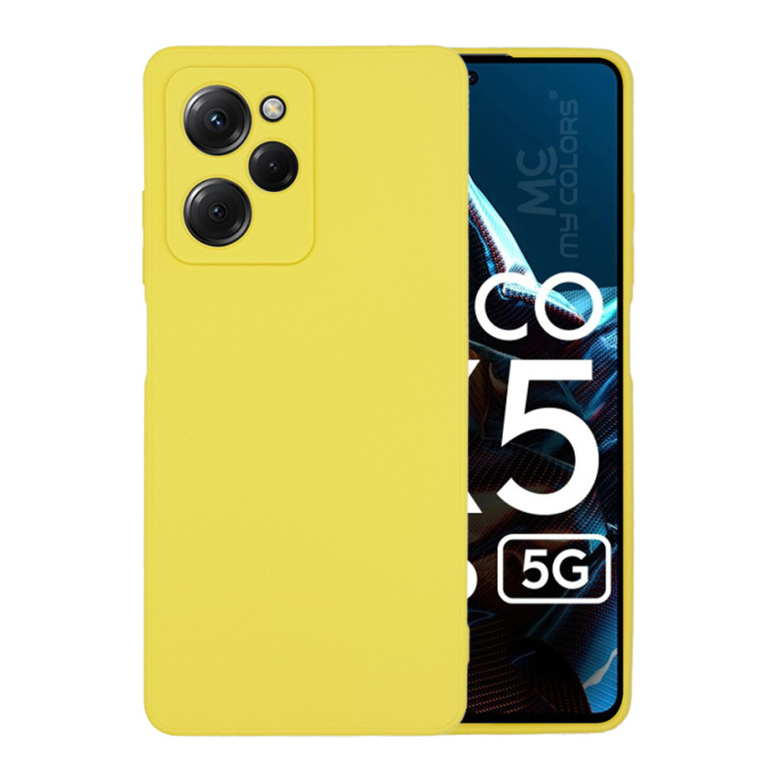 Θήκη Πλάτης Σιλικόνης Soft για Xiaomi Poco X5 Pro - Χρώμα: Κίτρινο