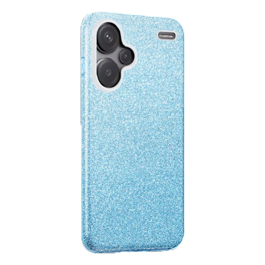 Θήκη Πλάτης Σιλικόνης Απλή Glitter Strass για Xiaomi Redmi Note 13 Pro Plus - Χρώμα: Μπλε
