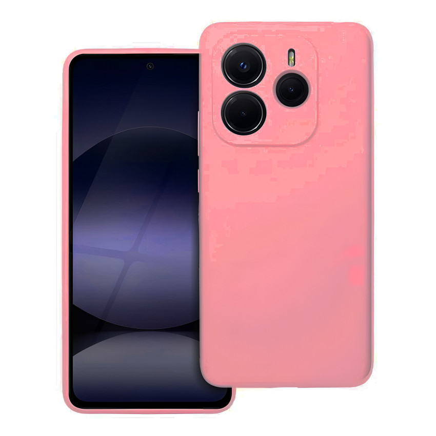 Θήκη Πλάτης Σιλικόνης Απλή για Xiaomi Redmi Note 14 4G - Χρώμα: Ροζ