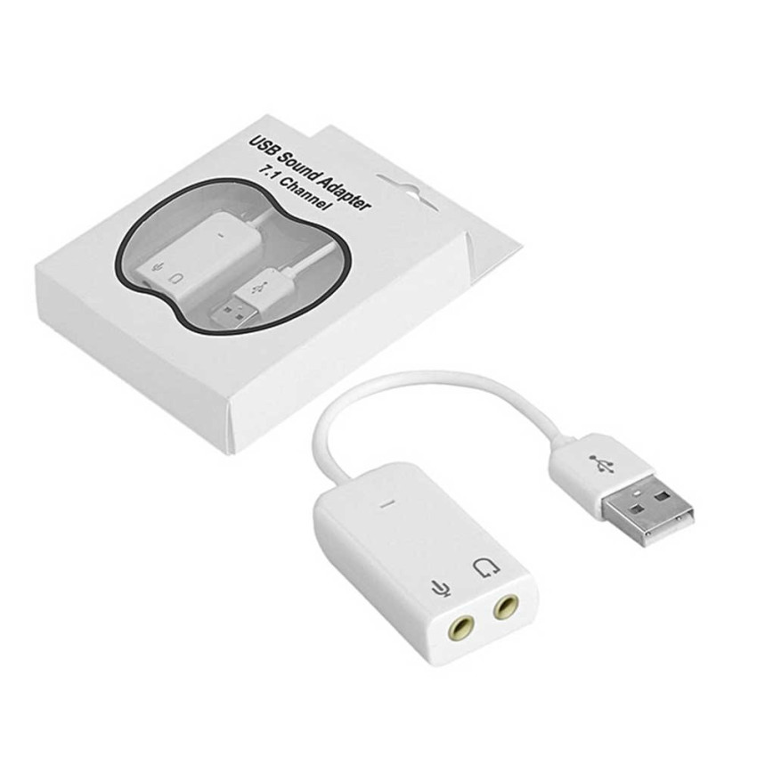Εξωτερική USB Κάρτα Ήχου USB 7.1 - Χρώμα: Άσπρο