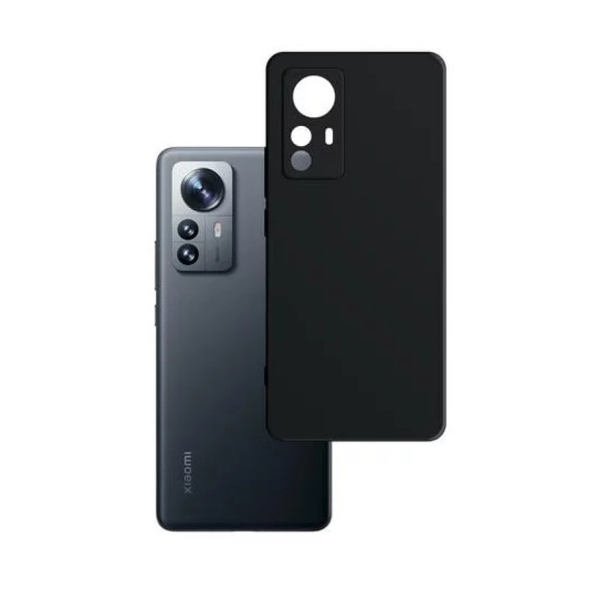Θήκη Πλάτης Σιλικόνης Soft για Xiaomi Mi 12 Pro - Χρώμα: Μαύρο