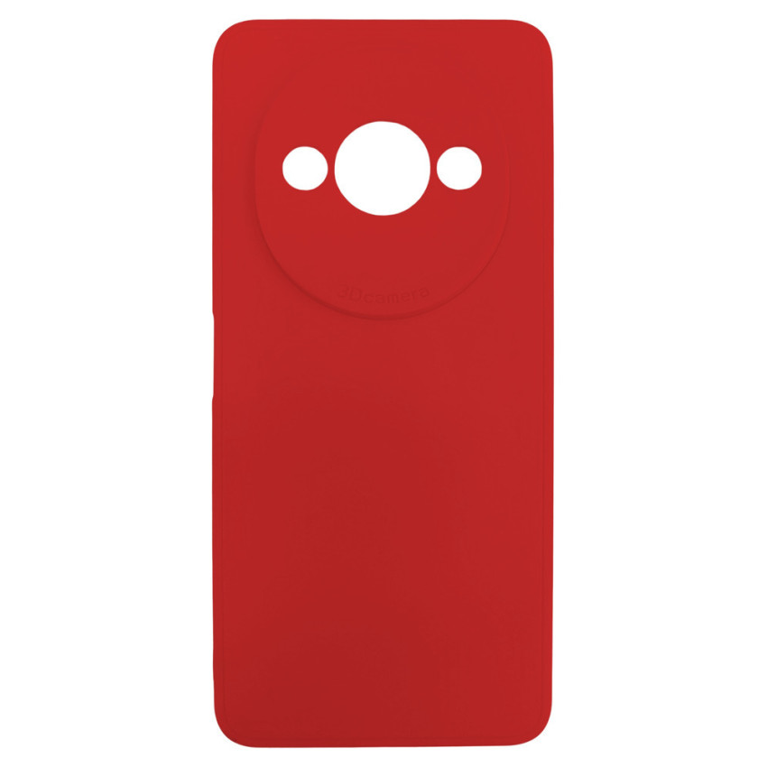 Θήκη Πλάτης Σιλικόνης Soft για Xiaomi Redmi A3 - Χρώμα: Κόκκινο
