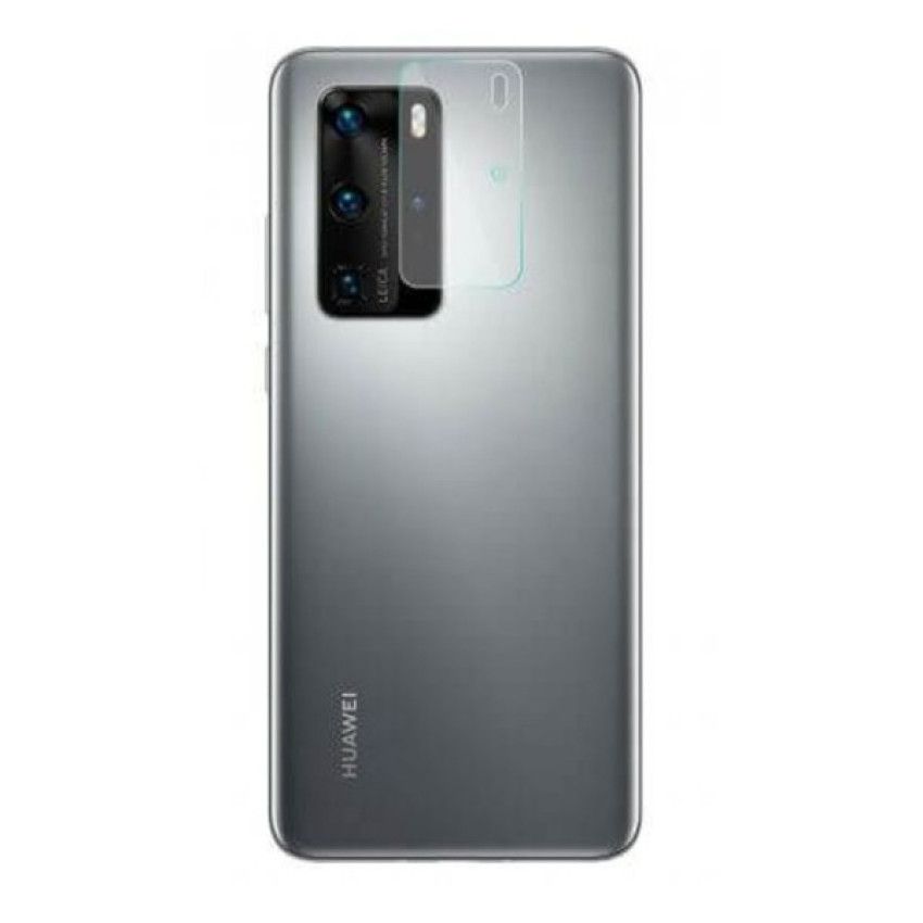 Full Cover Full Glue Tζαμάκι Προστασίας Πίσω Κάμερας για Huawei P40 Pro - Χρώμα: Διάφανο