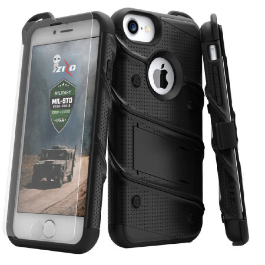 Σκληρή Θήκη Πλάτης Armor με Βάση Στήριξης (S1) για iPhone 5 - Χρώμα: Μαύρο