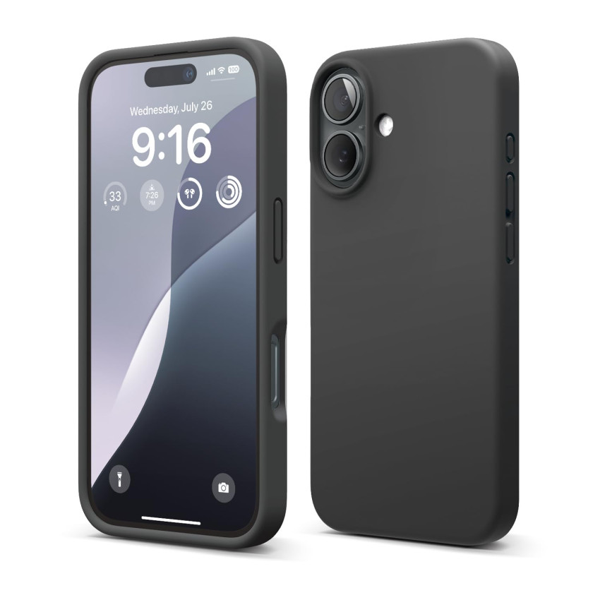 Θήκη Πλάτης Σιλικόνης Soft για Apple iPhone 16 Plus - Χρώμα: Μαύρο