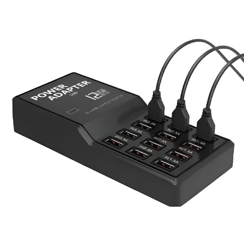 Andowl Q-CD630 Βάση Φόρτισης με 12 Θύρες USB-A 60W (50720799) - Χρώμα: Μαύρο