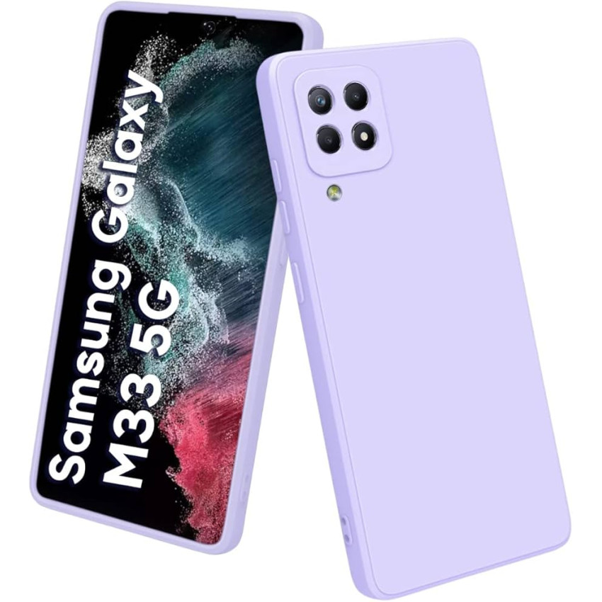 Θήκη Πλάτης Σιλικόνης Απλή για Samsung Galaxy M33 - Χρώμα: Λιλά