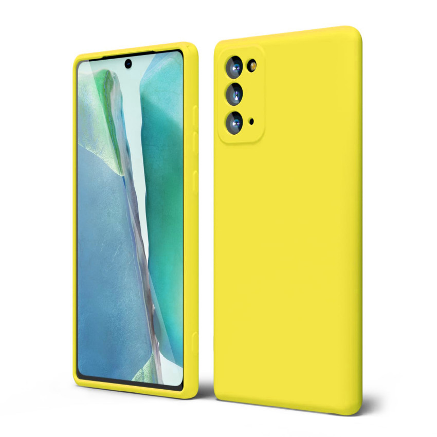 Θήκη Πλάτης Σιλικόνης Soft για Samsung Galaxy Note 20 - Χρώμα: Κίτρινο