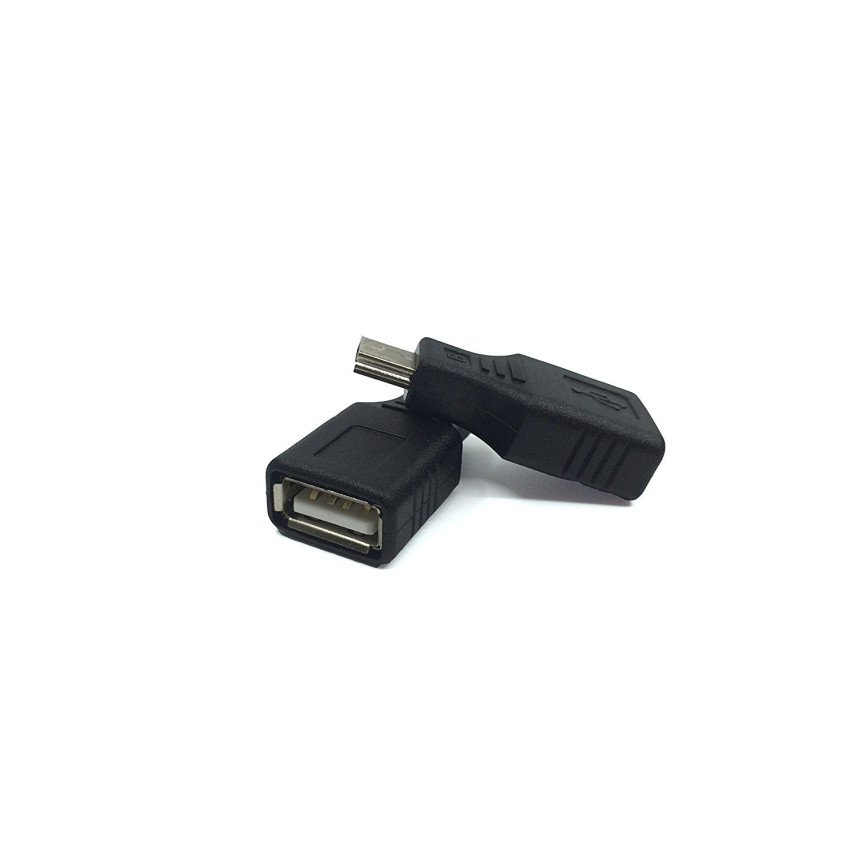 Αντάπτορας USB-A Female σε Mini USB Male - Χρώμα: Μαύρο